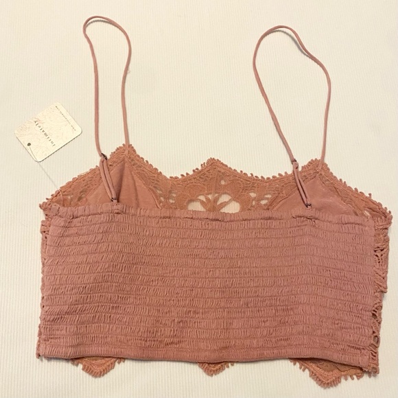 Free People FP One Athena Bralette Smoke Rose Pink - Picture 2 of 6